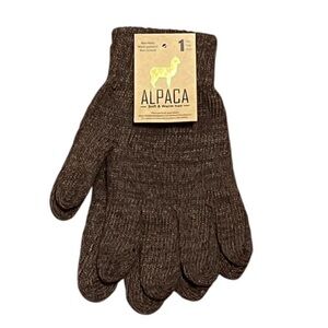 Alpaca Adult Wool Gloves, Brown, OS, NWT